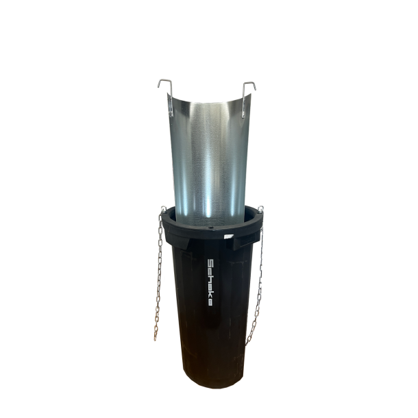 Wear insert made of metal for debris chute